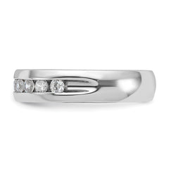 IBGoodman 14k White Gold 1/2 carat Lab Grown Diamond VS/SI+ G+ Nine Stone Complete Polished Men's Ring