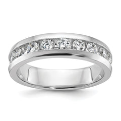 IBGoodman 14k White Gold 1 carat Lab Grown Diamond VS/SI+ G+ Nine Stone Complete Polished Men's Ring