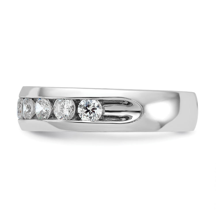 IBGoodman 14k White Gold 1 carat Lab Grown Diamond VS/SI+ G+ Nine Stone Complete Polished Men's Ring