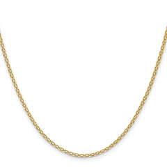 14K 18 inch 1.8mm Lightweight Flat Bismark with Lobster Clasp Chain