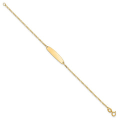14k Madi K Figaro 5x22mm Oval 6 inch Baby ID Bracelet