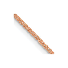 14K Rose Gold 20 inch 1.25mm Diamond-cut Spiga with Lobster Clasp Chain