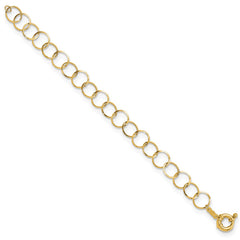14K Polished Circle Chain 7.5 inch Bracelet