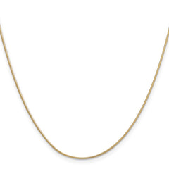 14K 30 inch .9mm Round Snake with Lobster Clasp Chain