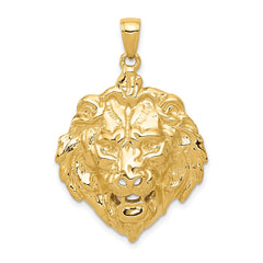 14k Lion Head Charm