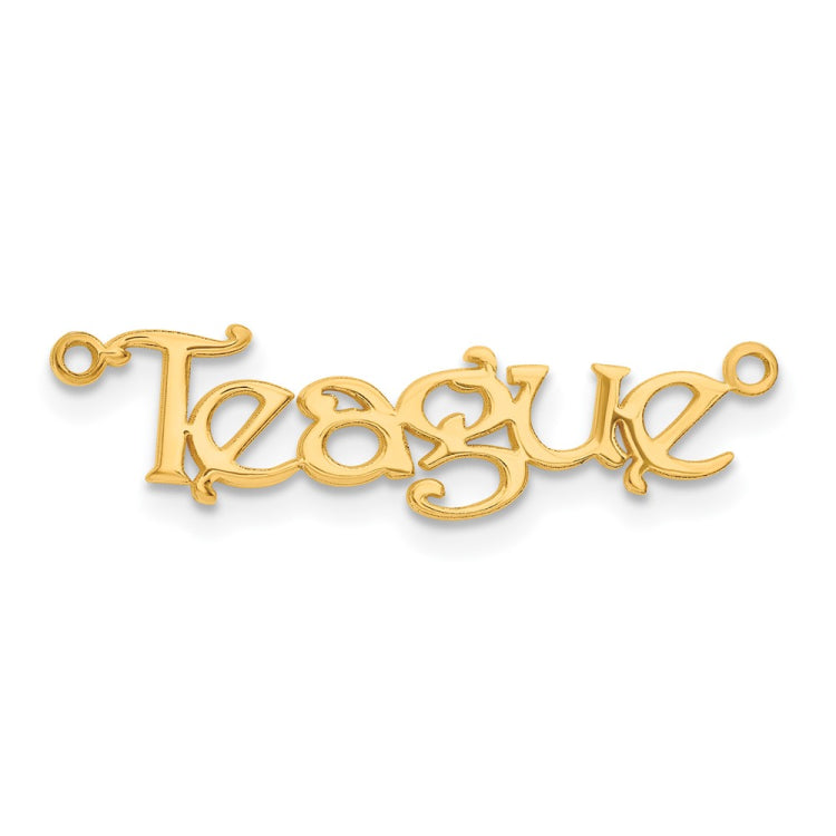 14k Yellow Gold name Plate