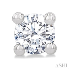 1/10 Ctw Round Cut Diamond Stud Earrings in 14K White Gold