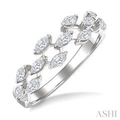 1/2 Ctw Scatter Marquise Cut Diamond Fashion Band in 14K White Gold